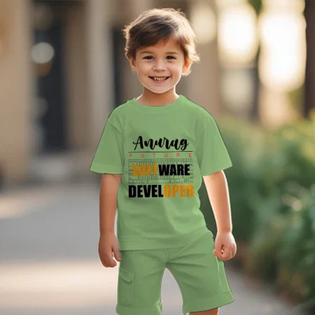 Future Software Developer Customized Cotton Co-ord Set for Kids