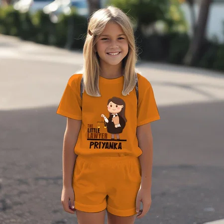The Little Lawyer Customized Cotton Co-ord Set for Kids