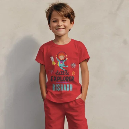 Little Explorer Customized Cotton Co-ord Set for Kids