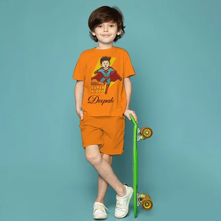 Super Kiddo Customized Cotton Co-ord Set for Kids