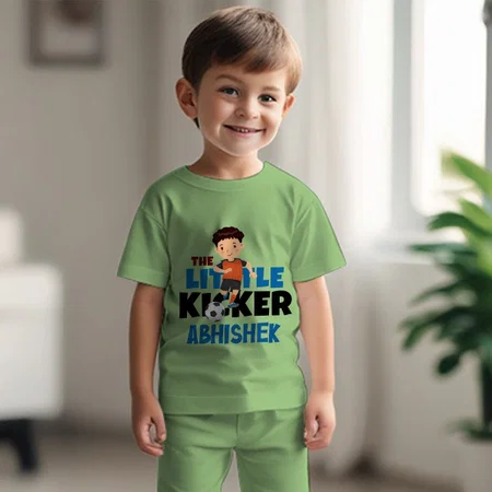 The Little Kicker Customized Cotton Co-ord Set for Kids