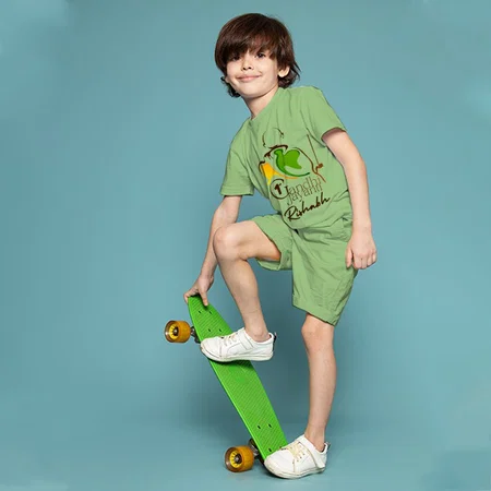 1st Gandhi Jayanti Customized Cotton Co-ord Set for Kids