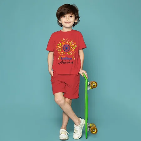 Proud Indian Customized Cotton Co-ord Set for Kids