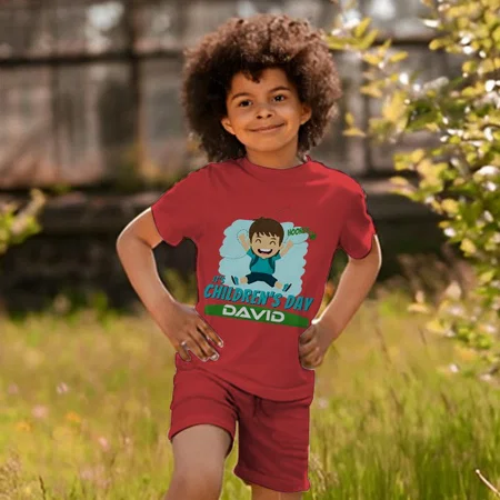 It's Children's Day Customized Cotton Co-ord Set for Kids