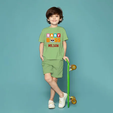 Baby Boss Customized Cotton Co-ord Set for Kids