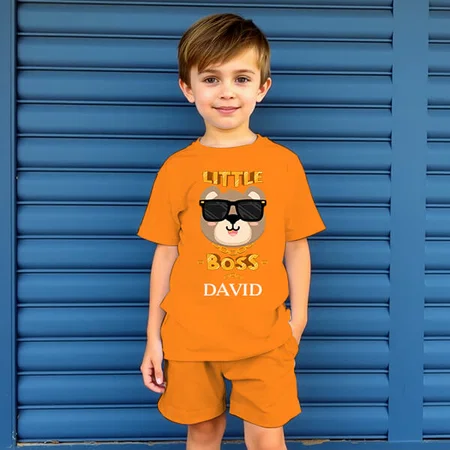Little Boss Customized Cotton Co-ord Set for Kids