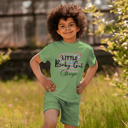 Little Baby Girl Customized Cotton Co-ord Set for Kids