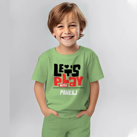 Let's Play With Customized Cotton Co-ord Set for Kids