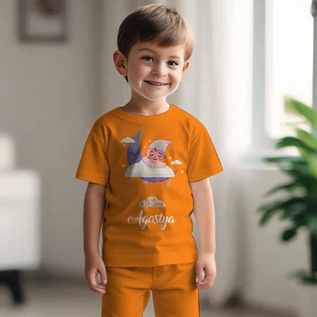 On Sleep Customized Cotton Co-ord Set for Kids