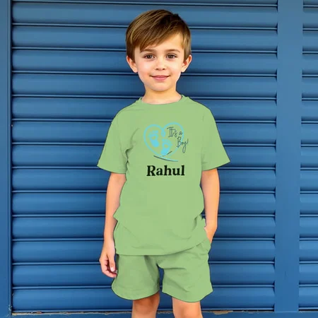 It's a Boy Customized Cotton Co-ord Set for Kids