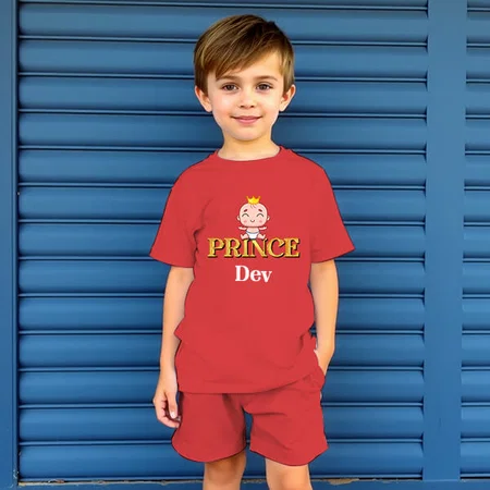Little Prince Customized Cotton Co-ord Set for Kids