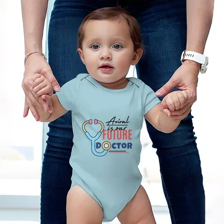 Future Doctor Customized Photo Printed Infant Romper for Boys & Girls