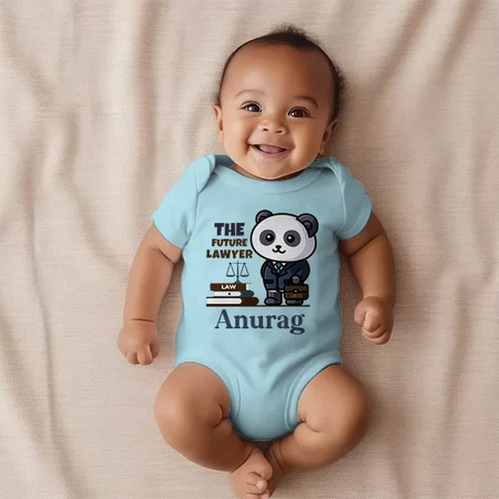 The Future Lawyer Customized Photo Printed Infant Romper for Boys & Girls