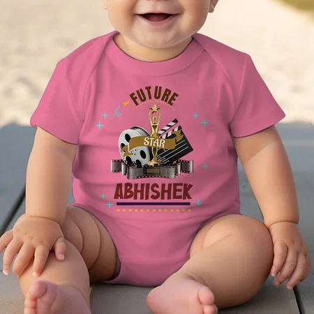 Future Star Customized Photo Printed Infant Romper for Boys & Girls
