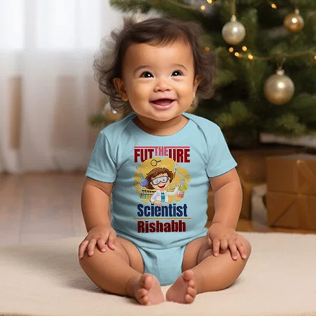 The Future Scientist Customized Photo Printed Infant Romper for Boys & Girls