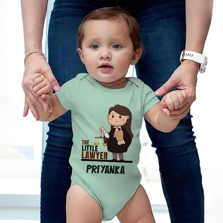 The Little Lawyer Customized Photo Printed Infant Romper for Boys & Girls
