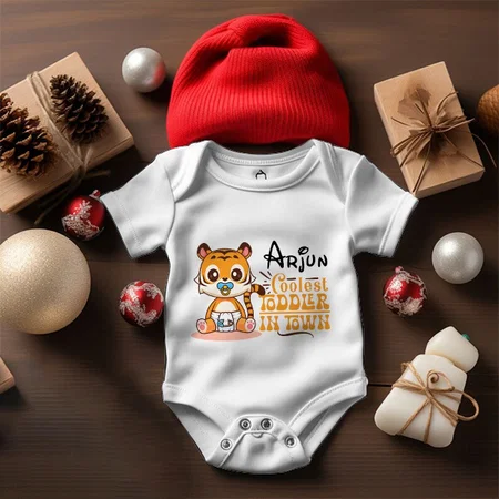 Coolest Toddler In Town Customized Photo Printed Infant Romper for Boys & Girls
