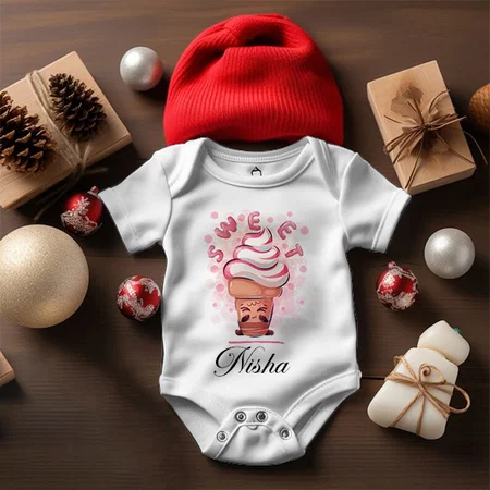 Sweet Ice Cream Customized Photo Printed Infant Romper for Boys & Girls