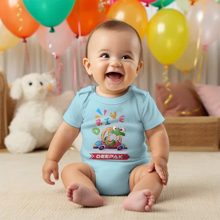 Snake Driver Customized Photo Printed Infant Romper for Boys & Girls