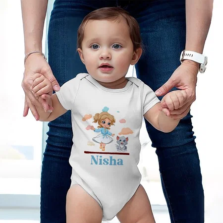 Cute Girl Dancing Customized Photo Printed Infant Romper for Boys & Girls