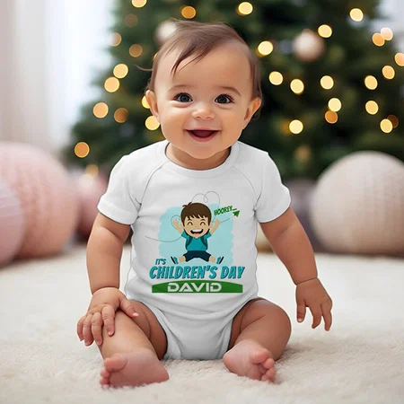 It's Children's Day Customized Photo Printed Infant Romper for Boys & Girls