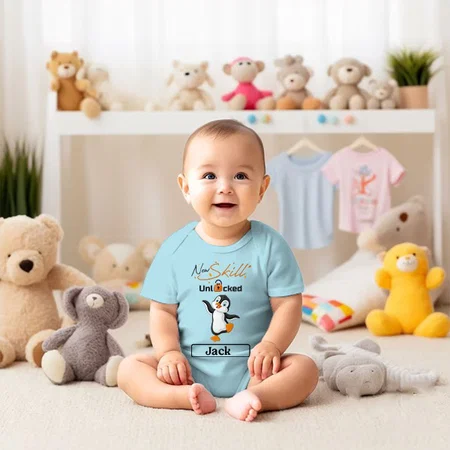 New Skill Unlocked Customized Photo Printed Infant Romper for Boys & Girls