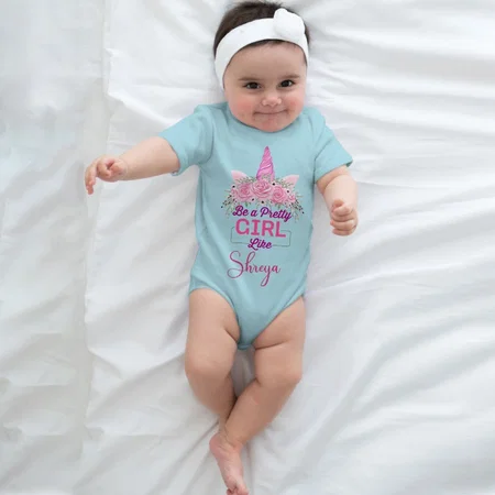 Be A Pretty Girl Like Customized Photo Printed Infant Romper for Boys & Girls