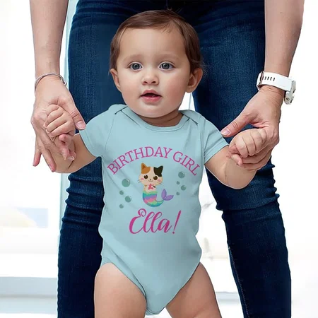 Mermaid Customized Photo Printed Infant Romper for Boys & Girls