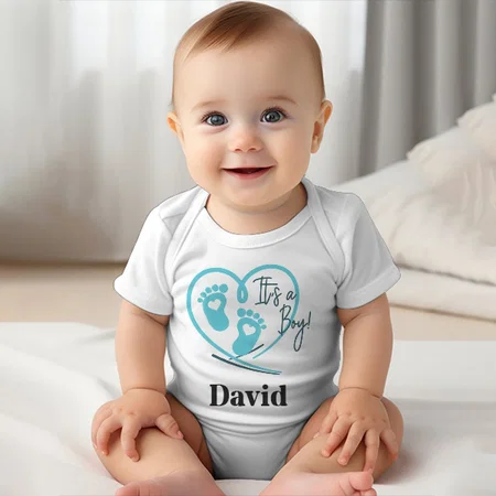 It's a Boy Customized Photo Printed Infant Romper for Boys & Girls