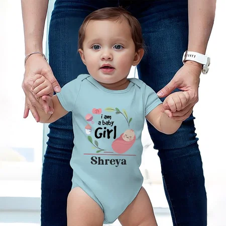 I Am a Baby Girl Customized Photo Printed Infant Romper for Boys & Girls