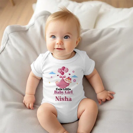 Cute Little Baby Girl Customized Photo Printed Infant Romper for Boys & Girls