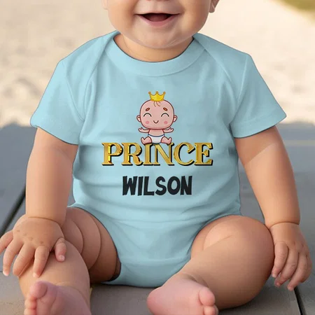 Little Prince Customized Photo Printed Infant Romper for Boys & Girls