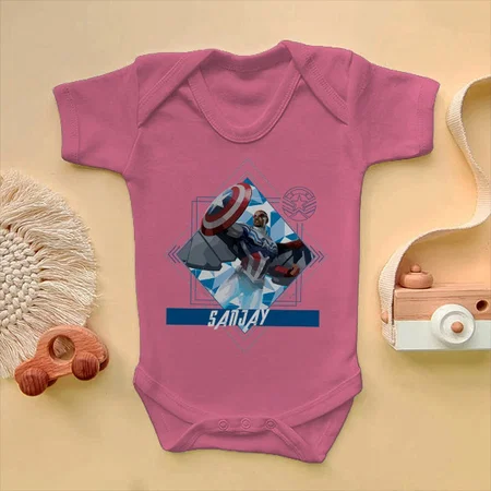 Captain Customized Photo Printed Infant Romper for Boys & Girls