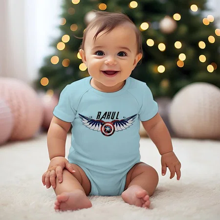 Captain Customized Photo Printed Infant Romper for Boys & Girls