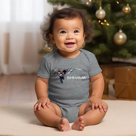 Superhero Customized Photo Printed Infant Romper for Boys & Girls