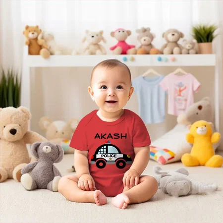 Little Car Customized Photo Printed Infant Romper for Boys & Girls
