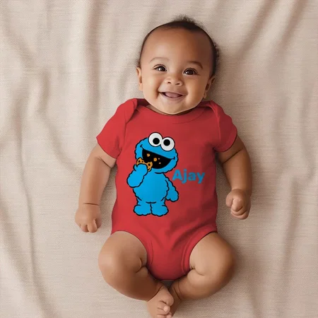 Cookie Eater Customized Photo Printed Infant Romper for Boys & Girls