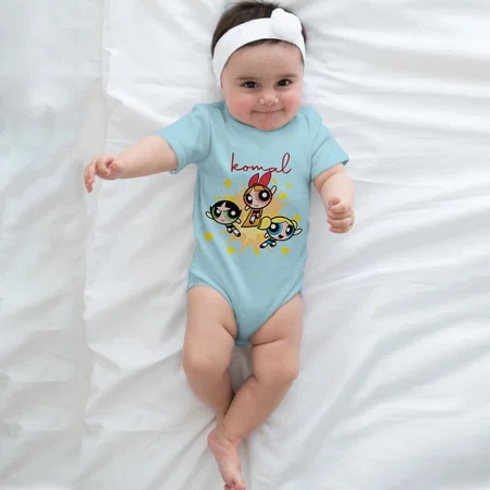 Power Girls Customized Photo Printed Infant Romper for Boys & Girls
