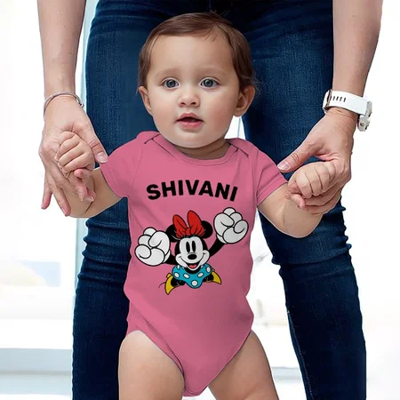 Cartoon Customized Photo Printed Infant Romper for Boys & Girls