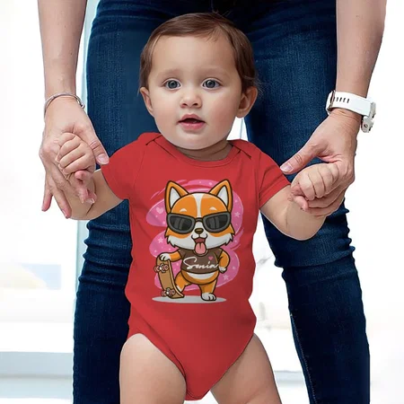 Skater Customized Photo Printed Infant Romper for Boys & Girls
