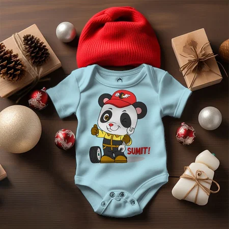 Mechanic Customized Photo Printed Infant Romper for Boys & Girls
