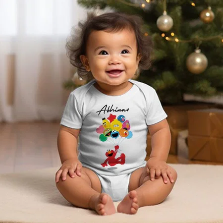 Cartoon Customized Photo Printed Infant Romper for Boys & Girls