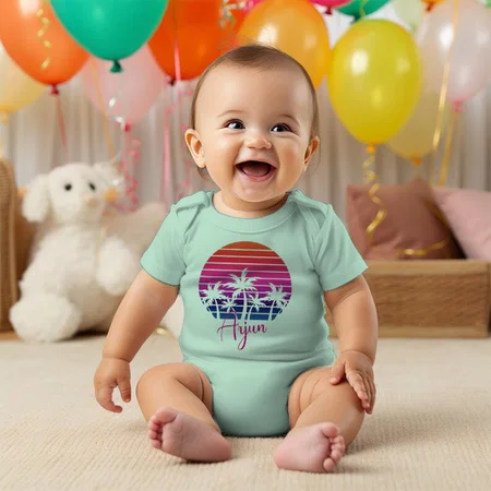 Beach Boy Customized Photo Printed Infant Romper for Boys & Girls