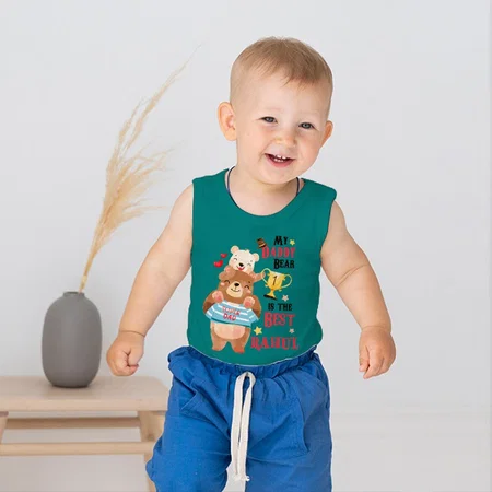 My Daddy Bear Customized Kid’s Cotton Vest Tank Top