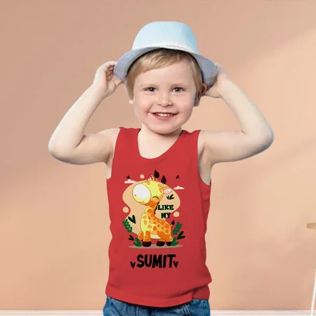 Giraffe Customized Kid’s Cotton Vest Tank Top