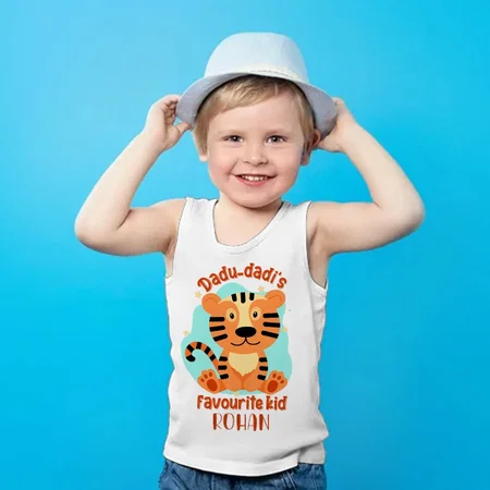 Dadu Dadi's Favortite Kid Customized Kid’s Cotton Vest Tank Top