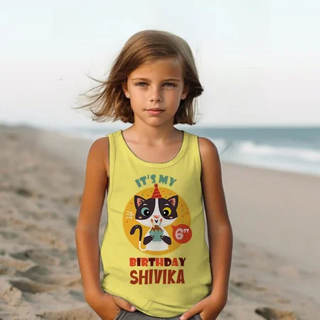 It's My Birthday Customized Kid’s Cotton Vest Tank Top