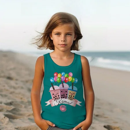 Happy Birthday Customized Kid’s Cotton Vest Tank Top
