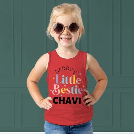Little Bestie Customized Kid’s Cotton Vest Tank Top
