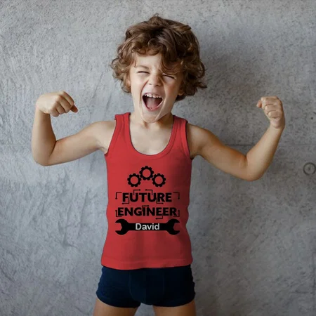 Future Engineer Customized Kid’s Cotton Vest Tank Top